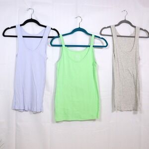 Gap Tank Top‎ Bundle 3pk Size M Multicolor Womens Ribbed Essential Cami